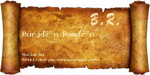 Burján Ramón névjegykártya